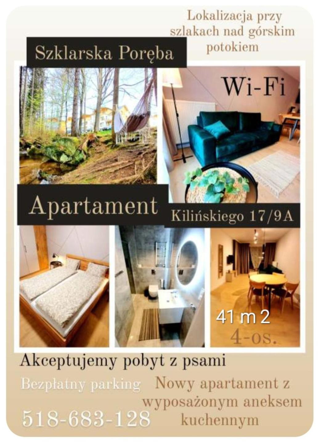 Apartament Kilinskiego 17A/9 斯克拉斯卡波伦巴 外观 照片